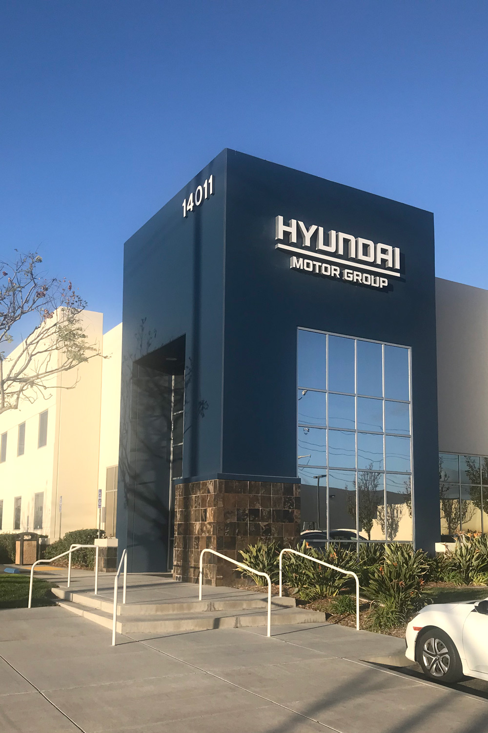 Hyundai Corporate office with tinted windows