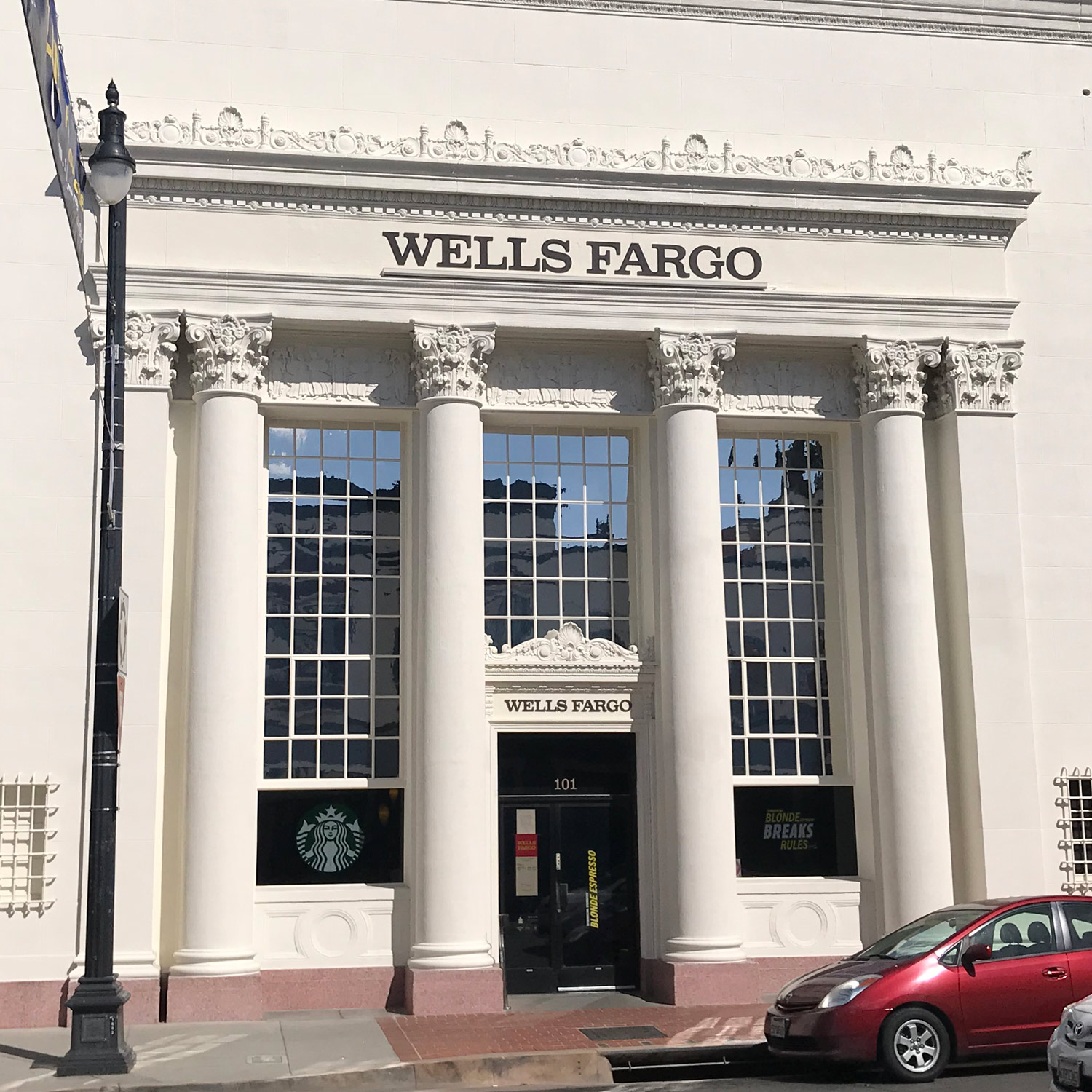 Wells Fargo Building with Reflective Tinted Windows